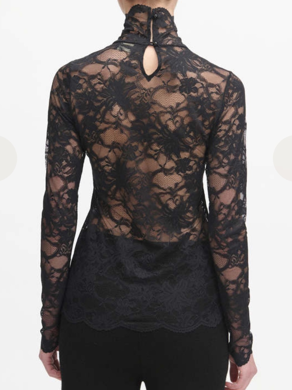 Rachel Comey Recall black lace top M NWT